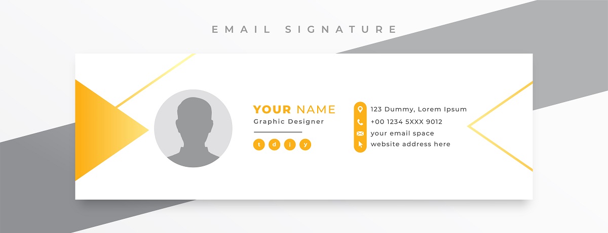 Professional Mail Footer Template With Social Media Profile Desi créer signature mail professionnelle