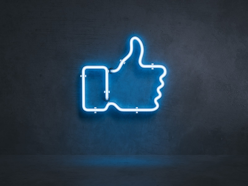 Light,Blue,Electrical,Thumb,Up,Symbol,On,Black,Wall,,3d