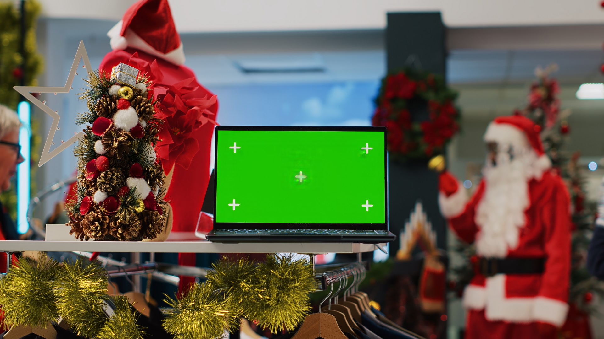 Green Screen Laptop Shop Display Green Screen Laptop Shop Display