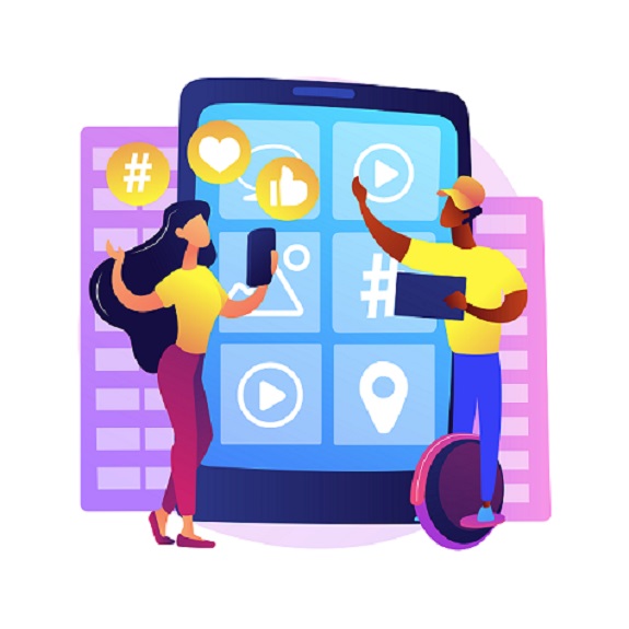 Generation Z Abstract Concept Vector Illustration. Réseaux sociaux 2026