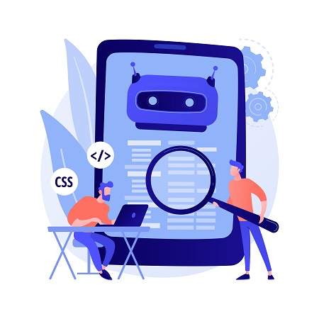 Java Developer Vector Concept Metaphor Optimiser contenu web pour ChatGPT et les moteurs IA