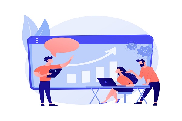 Managers Workshop Vector Concept Metaphor convertir visiteurs de site web en leads