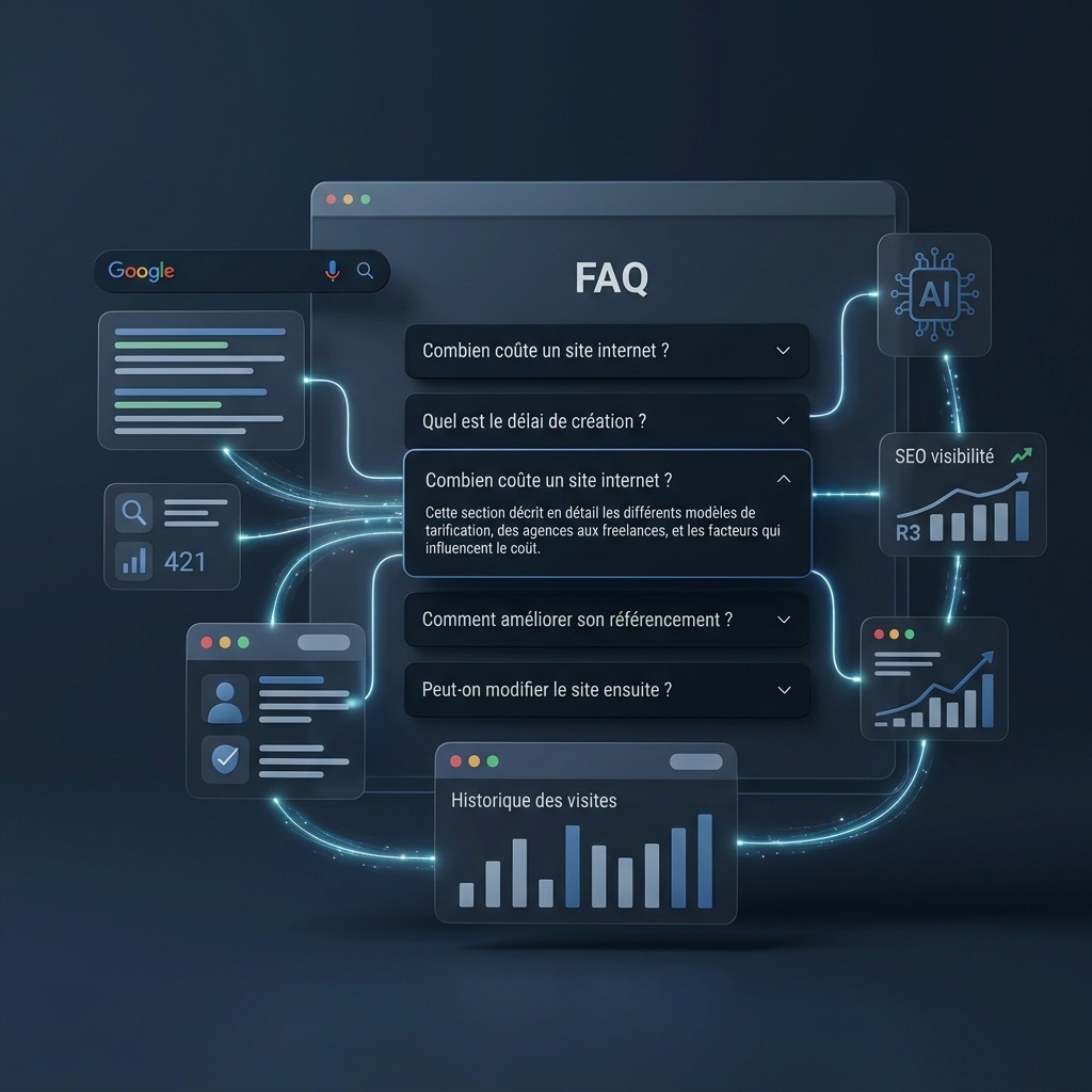Site internet contenant une rubrique FAQ